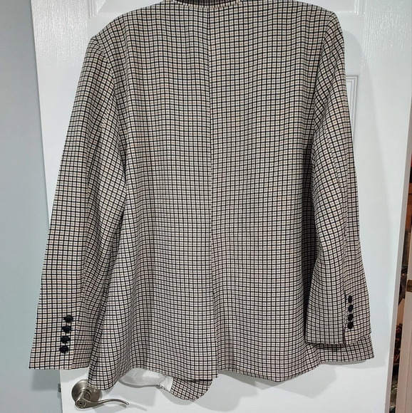 NWT Vince Camuto Brown/Black/Crew Plaid Blazer in Size XXL - Picture 13 of 16